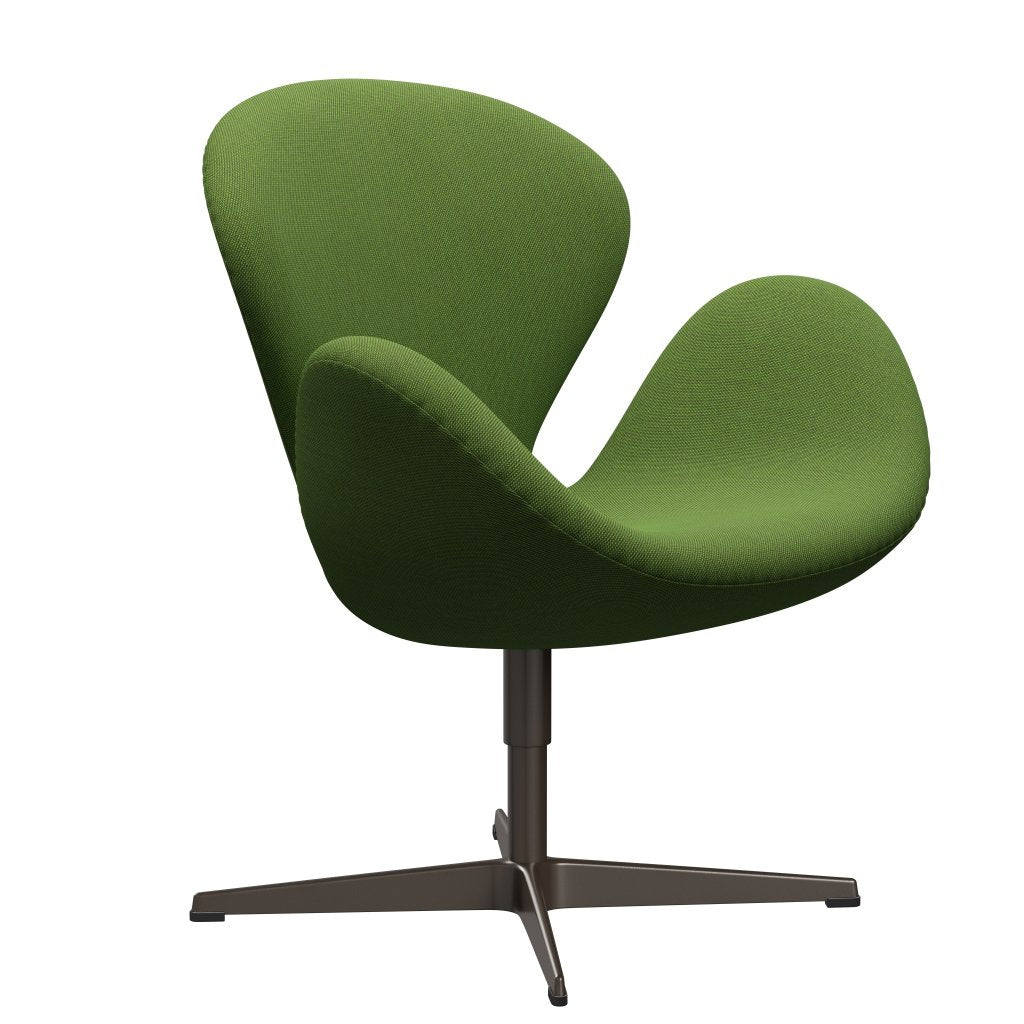 Fritz Hansen Chaise salon de cygne, bronze brun / gramine du trio Steelcut vert