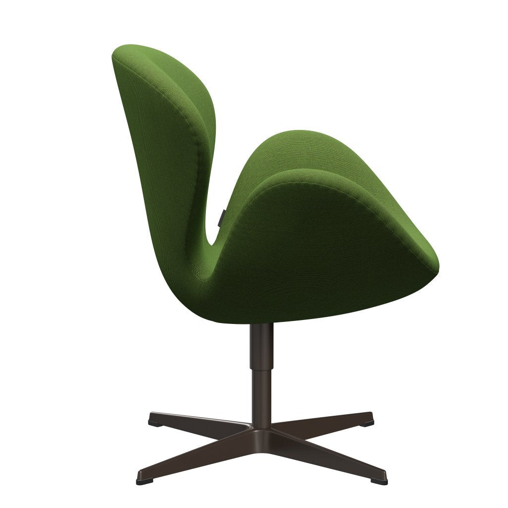 Sedia da salone Fritz Hansen Swan, bronzo marrone/taglio in acciaio verde verde