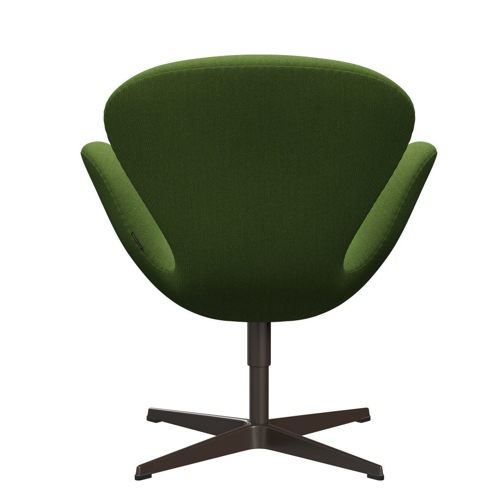 Sedia da salone Fritz Hansen Swan, bronzo marrone/taglio in acciaio verde verde