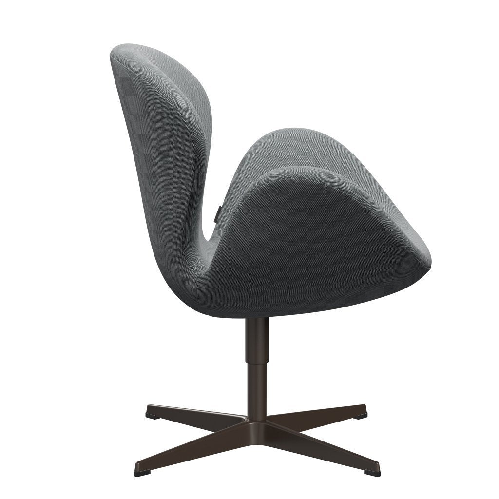 Fritz Hansen Chaise salon de cygne, bronze brun / gris du trio Steelcut