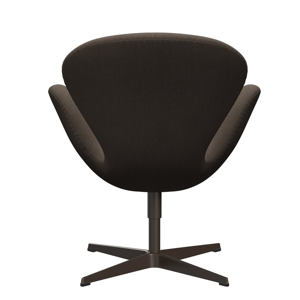 Fritz Hansen Swan Lounge -stoel, bruin brons/staalcut trio grijs/bruin