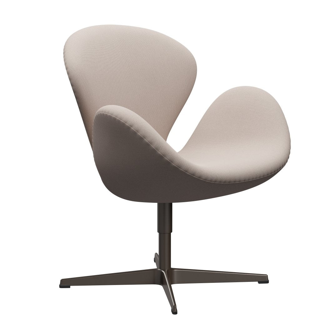 Fritz Hansen Chaise de salon de cygne, bronze brun / trio acier beige léger