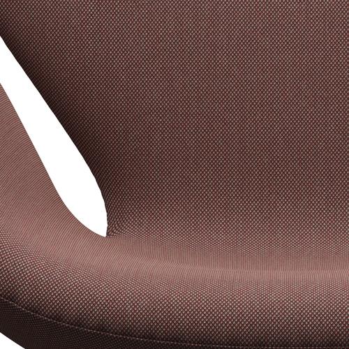 Fritz Hansen Chaise salon de cygne, bronze brun / trio Steelcut brun clair et rouge / vert