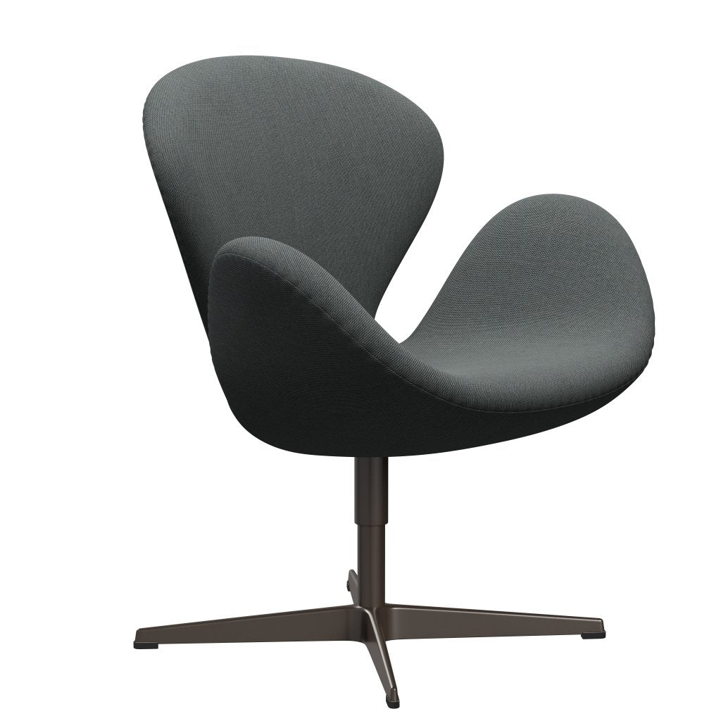 Fritz Hansen Swan Lounge Chair, Brown Bronze/Steelcut Trio Coal