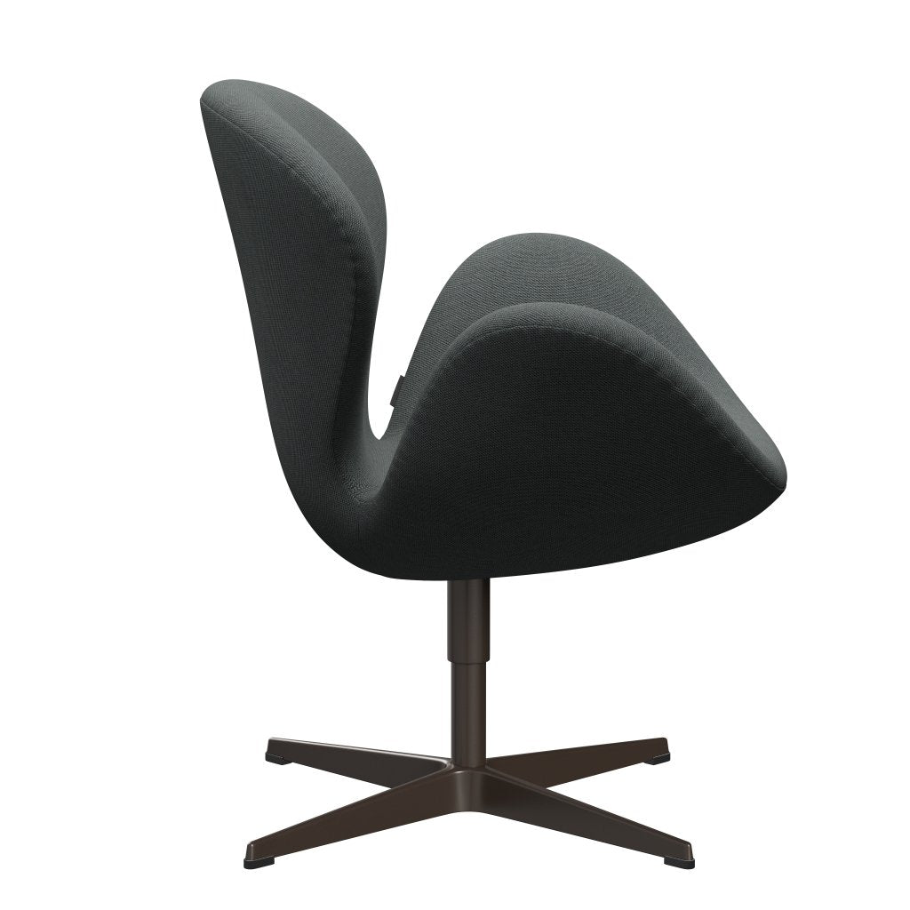 Fritz Hansen Swan Lounge Chair, Brown Bronze/Steelcut Trio Coal