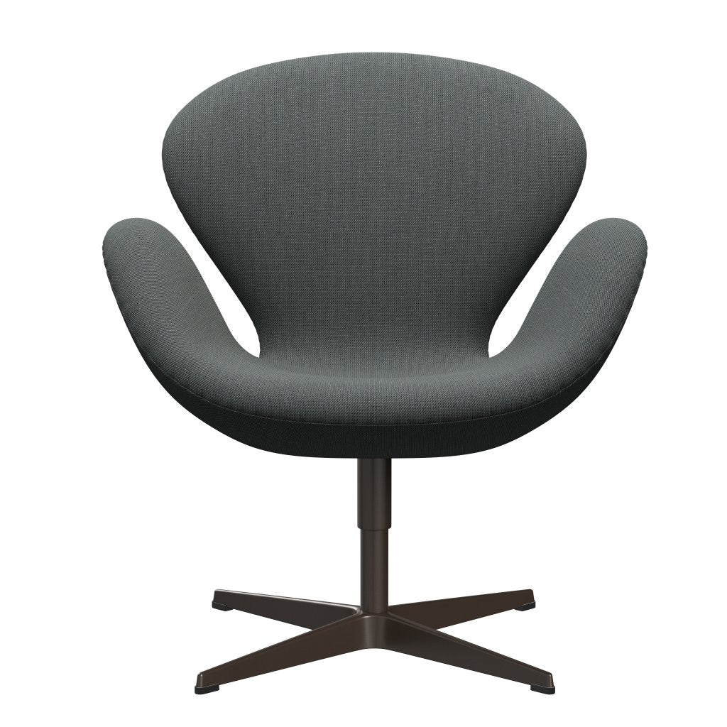 Fritz Hansen Swan Lounge Chair, Brown Bronze/SteelCut Trio Coal