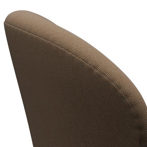 Fritz Hansen Swan Lounge Chair, braune Bronze/Stahlkut -Trio Militärgrün