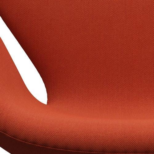 Sedia fritz Hansen Swan Lounge, bronzo marrone/taglio in acciaio arancione