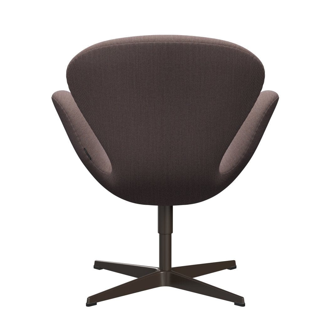 Sedia fritz Hansen Swan Lounge, bronzo marrone/taglio in acciaio arancione/grigio chiaro/nero