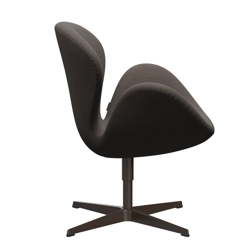 Sedia da salotto Fritz Hansen Swan, bronzo marrone/taglio in acciaio rosso/marrone chiaro