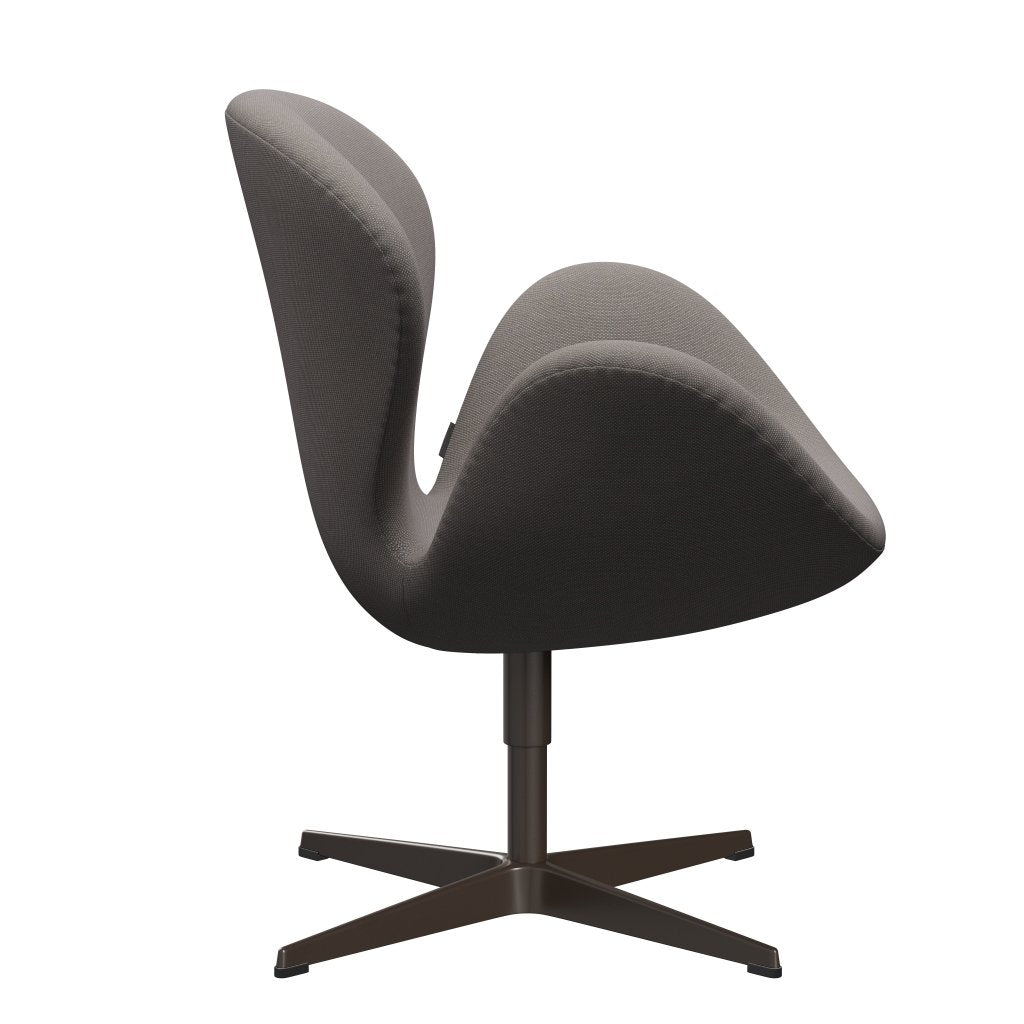 Sedia fritz Hansen Swan Lounge, bronzo marrone/taglio in acciaio sabbia scura