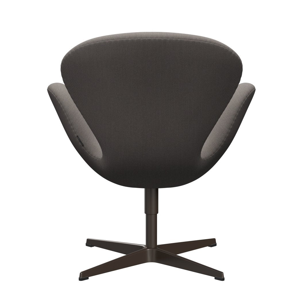 Sedia fritz Hansen Swan Lounge, bronzo marrone/taglio in acciaio sabbia scura