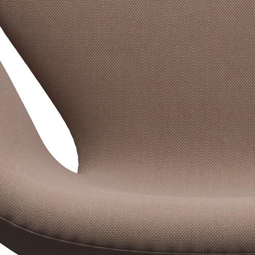 Fritz Hansen Swan Lounge Stuhl, braune Bronze/Stahl -Schnaps -Trio -Sandfarben