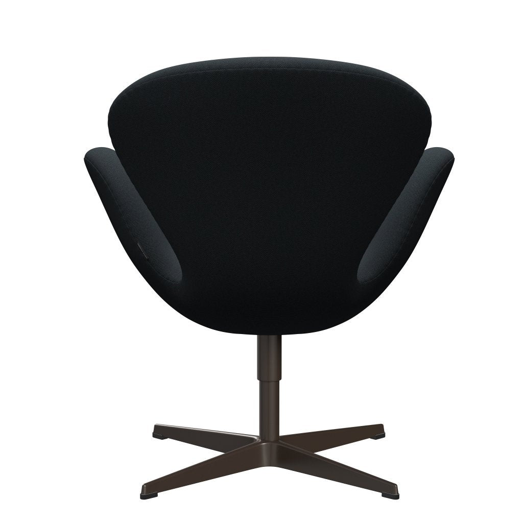 Sedia fritz Hansen Swan Lounge, bronzo marrone/taglio di acciaio nero