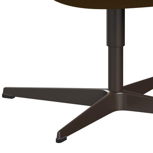 Fritz Hansen Swan Lounge Stuhl, braune Bronze/Stahlkut -Trio Senf dunkel