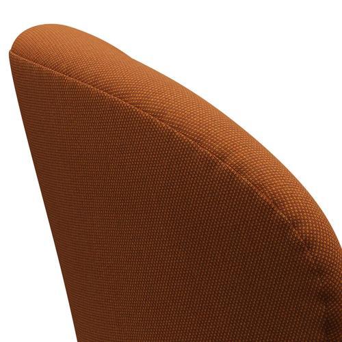 Fritz Hansen Swan Lounge Sillón, bronce marrón/trío de escamas de acero quemado naranja