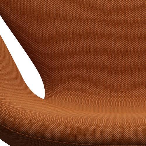 Fritz Hansen Swan Lounge Sillón, bronce marrón/trío de escamas de acero quemado naranja