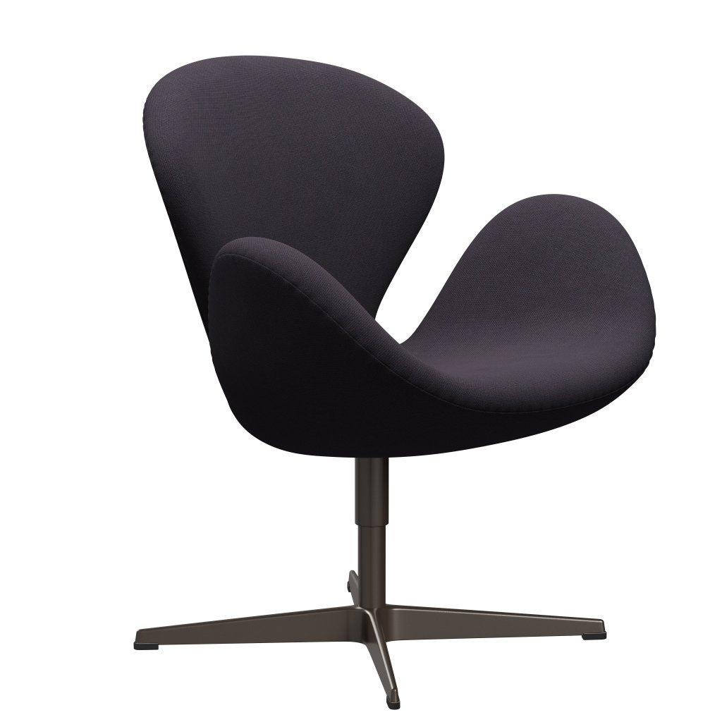 Fritz Hansen Swan Lounge Silla, bronce marrón/trío de escamas de acero cálido azul oscuro