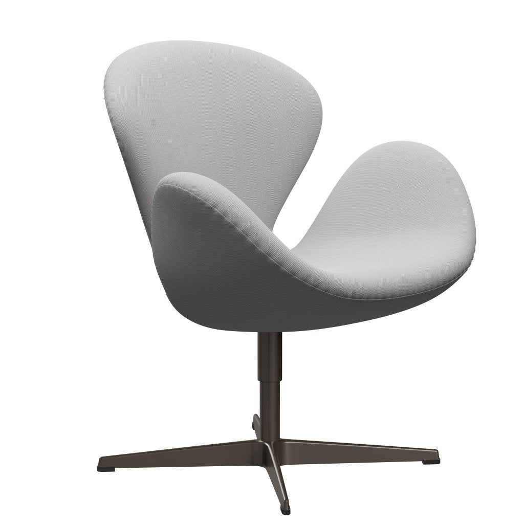 Fritz Hansen Chaise salon de cygne, bronze marron / trio en acier blanc et gris clair