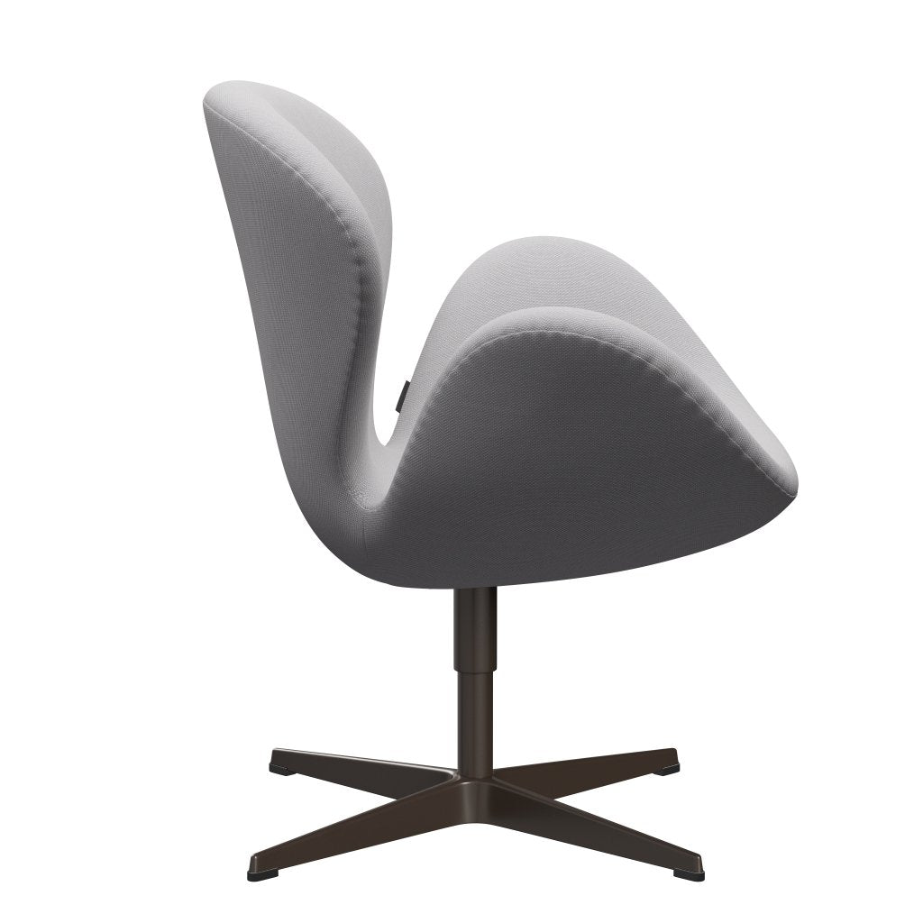 Fritz Hansen Chaise salon de cygne, bronze marron / trio en acier blanc et gris clair