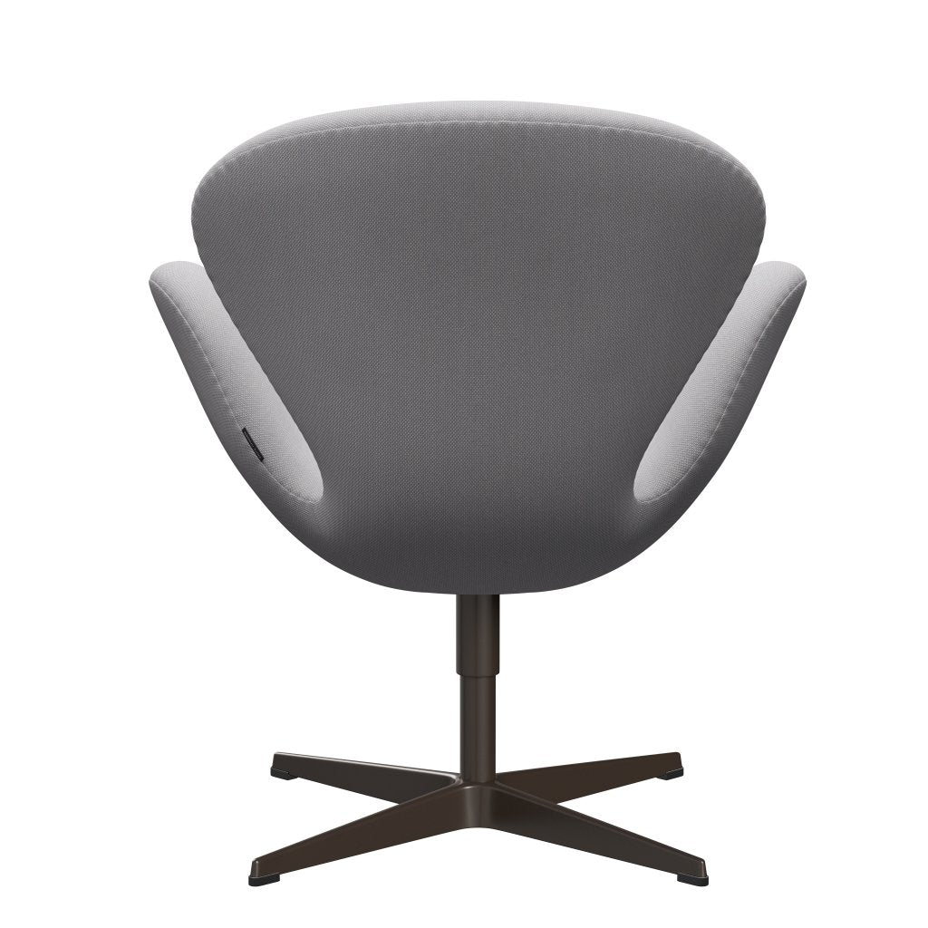 Sedia da salone Fritz Hansen Swan, bronzo marrone/taglio in acciaio bianco e grigio chiaro