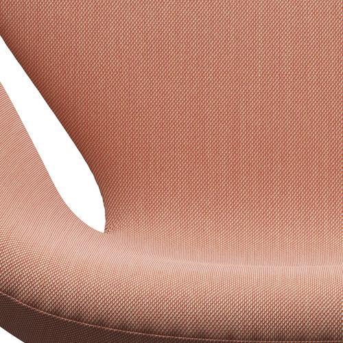 Sedia da salone Fritz Hansen Swan, bronzo marrone/taglio di acciaio bianco e rosso