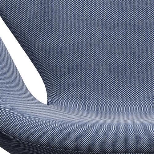 Fritz Hansen Swan Lounge -stoel, bruin brons/staalcut trio wit/blauw