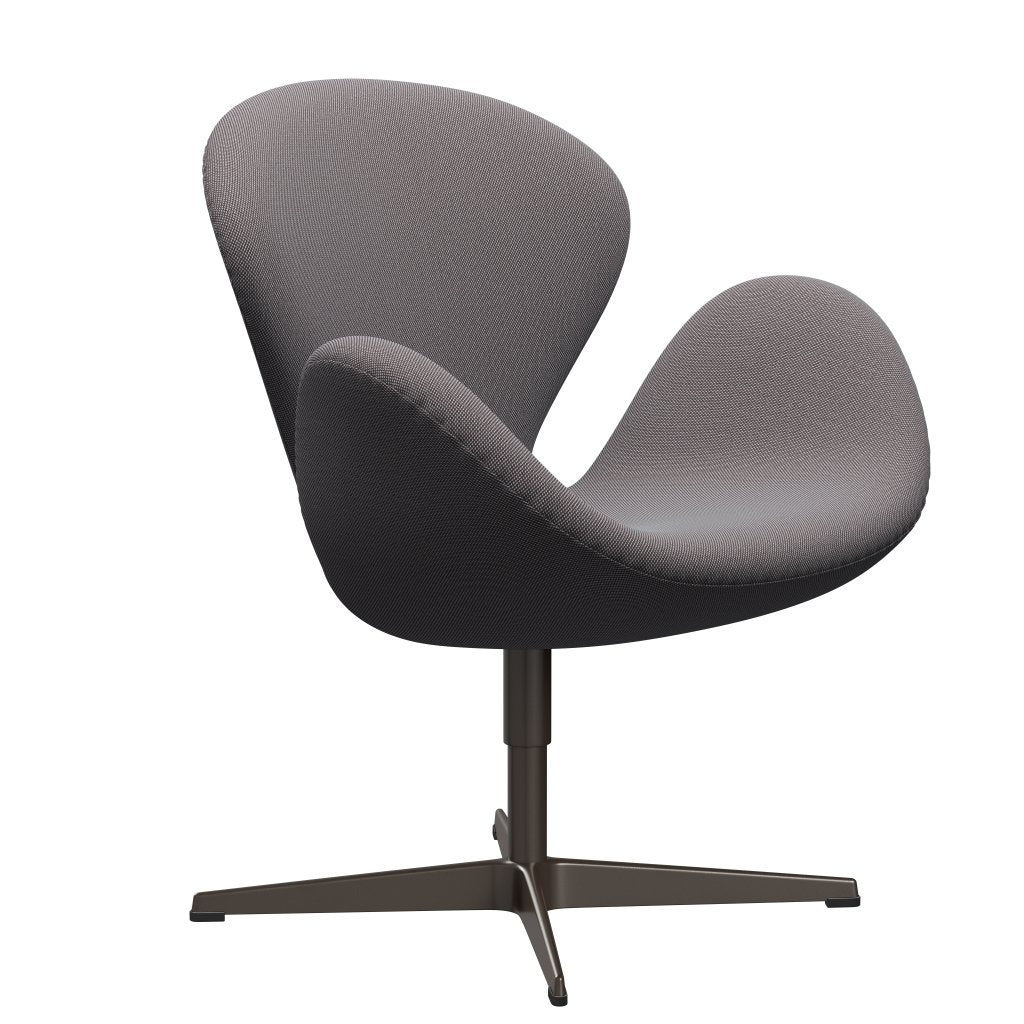 Fritz Hansen Swan Lounge Stuhl, braune Bronze/Stahlkut -Trio weich blau/braun/schwarz