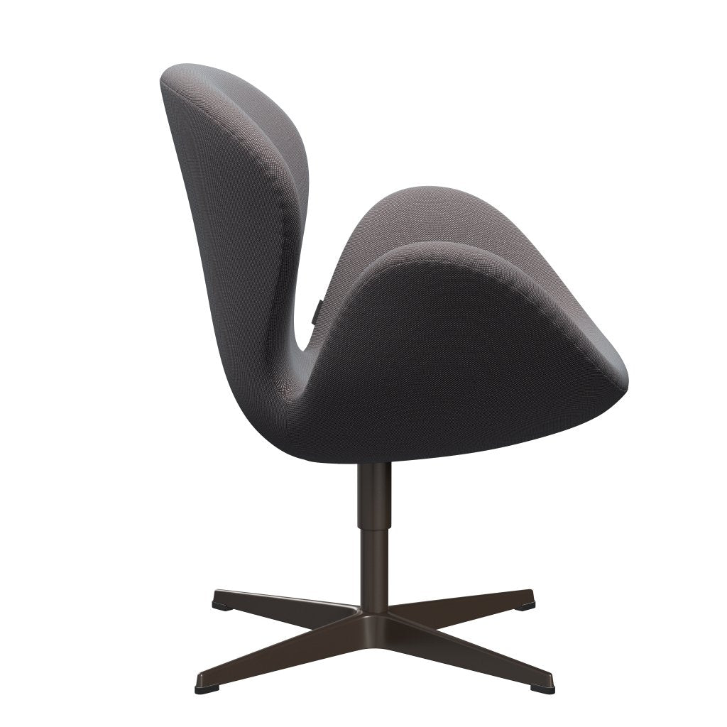 Sedia fritz Hansen Swan Lounge, bronzo marrone/taglio in acciaio morbido blu/marrone/nero