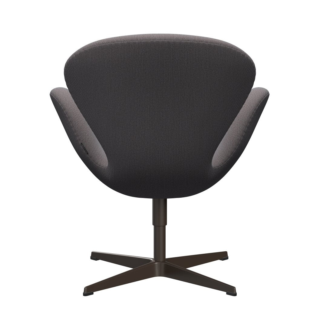 Fritz Hansen Swan Lounge Stuhl, braune Bronze/Stahlkut -Trio weich blau/braun/schwarz