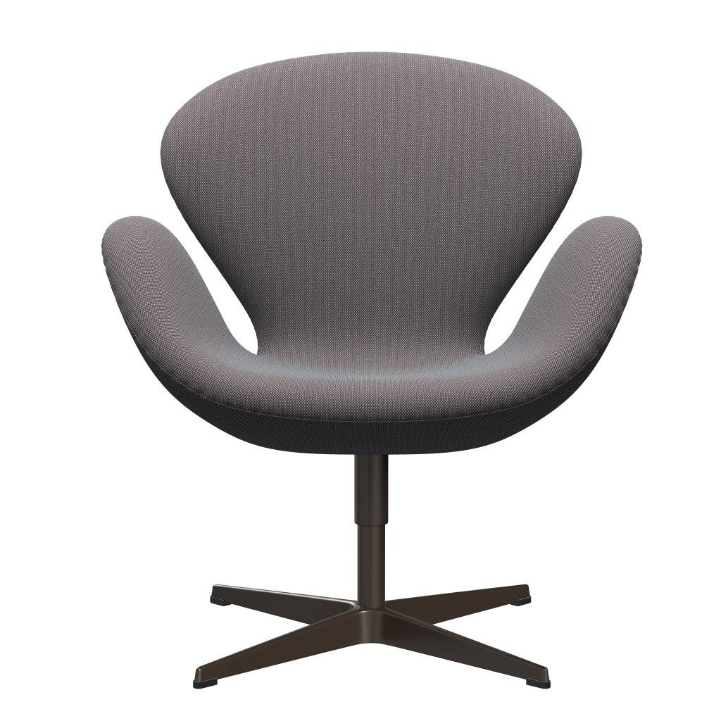 Sedia fritz Hansen Swan Lounge, bronzo marrone/taglio in acciaio morbido blu/marrone/nero