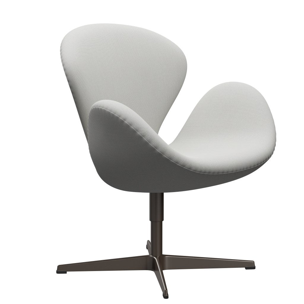 Fritz Hansen Swan Lounge Stuhl, braune Bronze/Stahlkut -Trio zartes Minzgrün