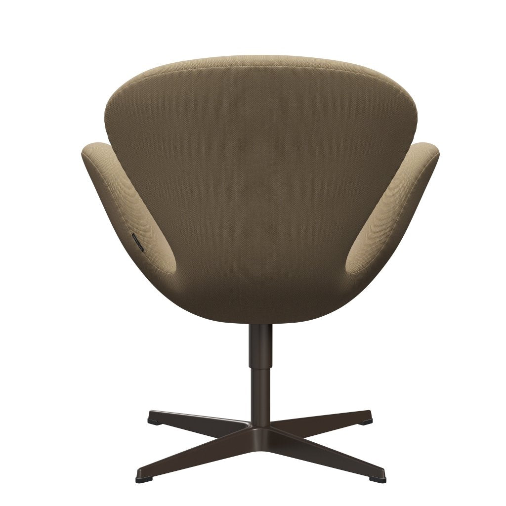 Fritz Hansen Swan Lounge Chair, Brown Bronze/Steelcut Trio Soft Yellow