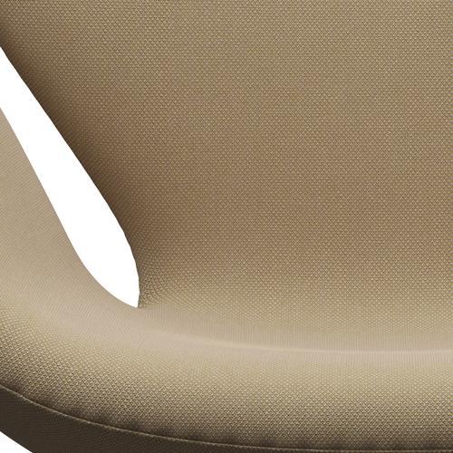 Sedia fritz Hansen Swan Lounge, Bronzo marrone/Trio in acciaio Soft Yellow