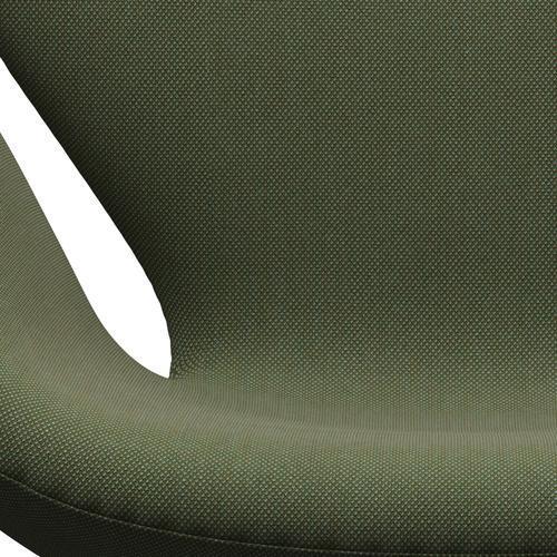 Sedia fritz Hansen Swan Lounge, bronzo marrone/taglio in acciaio verde morbido