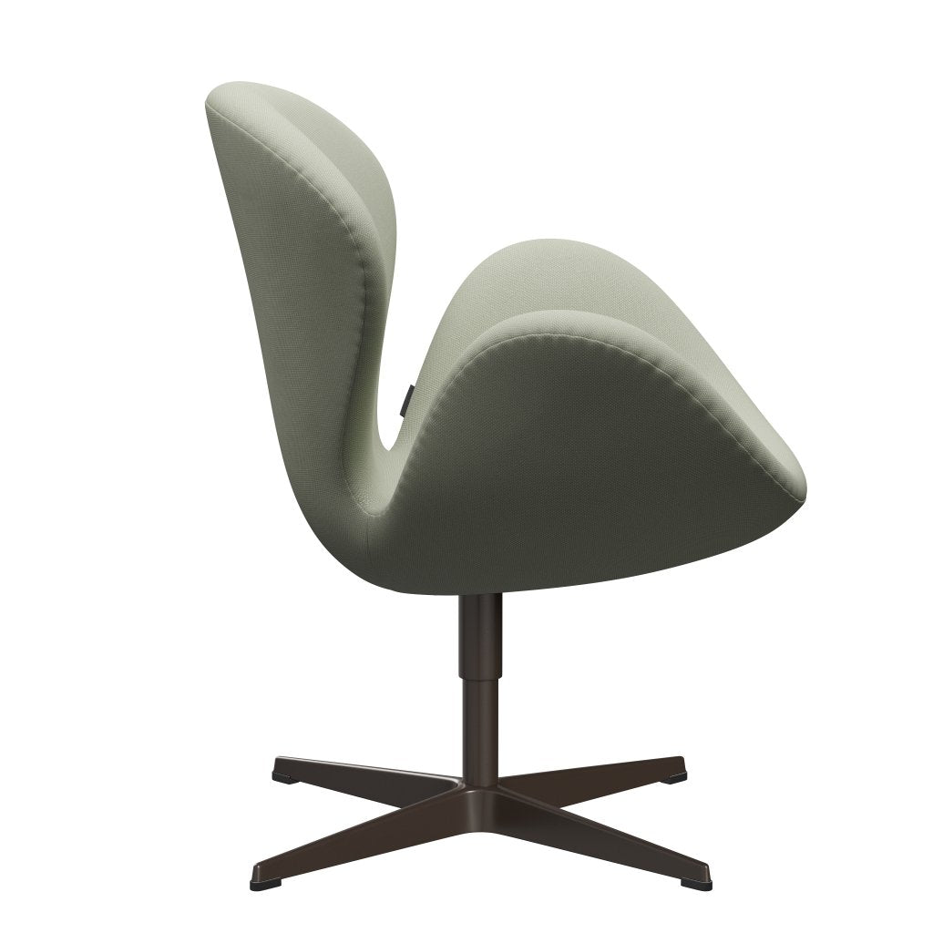 Sedia fritz Hansen Swan Lounge, Bronzo marrone/Luce turchese in acciaio