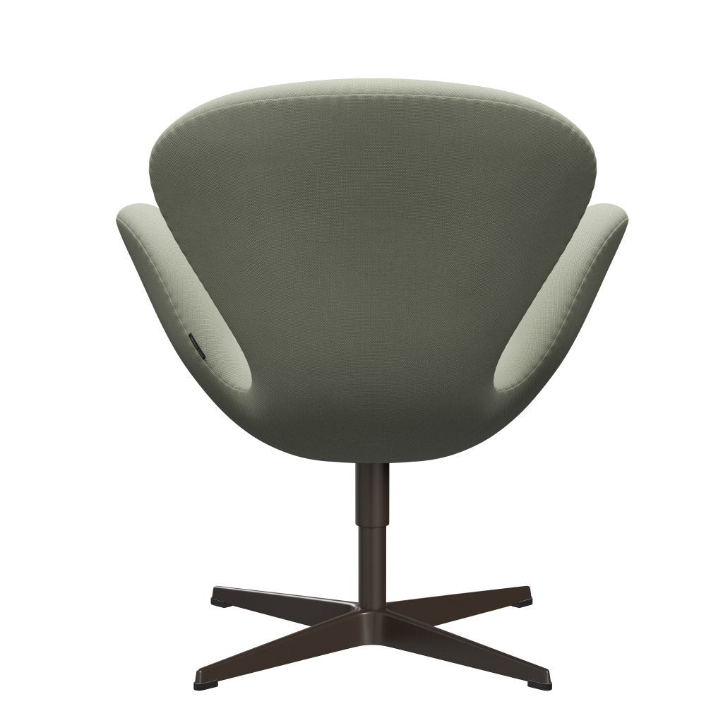 Sedia fritz Hansen Swan Lounge, Bronzo marrone/Luce turchese in acciaio