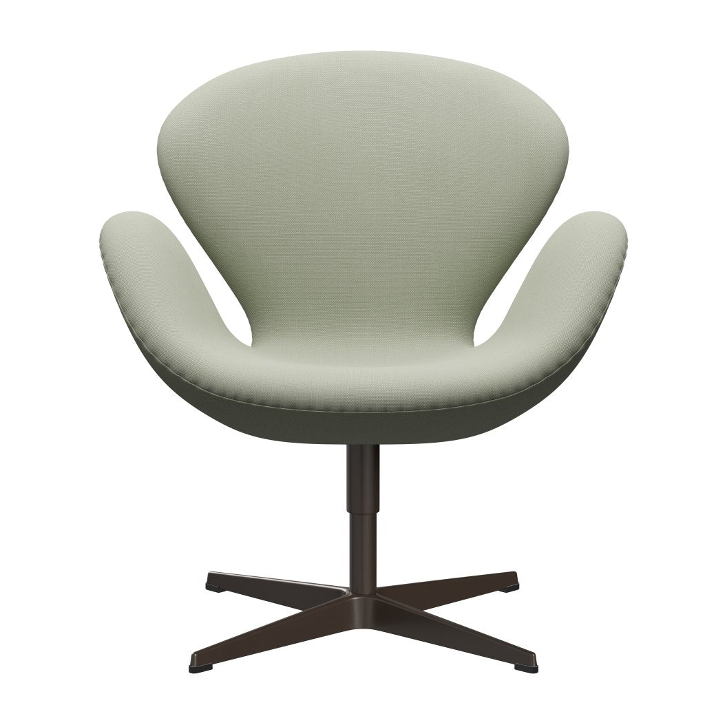 Fritz Hansen Swan Lounge Stuhl, braune Bronze/Stahlcut türkisfarbener Licht