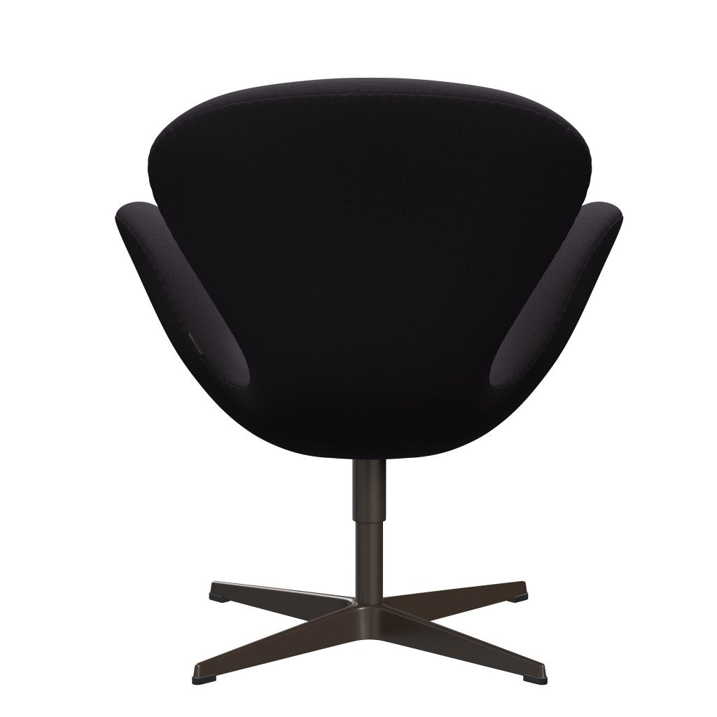 Sedia da salone Fritz Hansen Swan, viola bronzo marrone/taglio in acciaio scuro