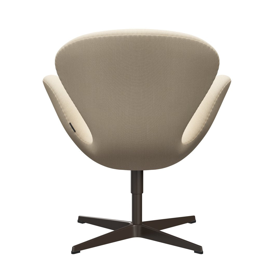 Fritz Hansen Swan Lounge -stoel, bruin brons/staalcut wit