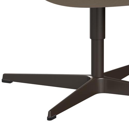 Sedia fritz Hansen Swan Lounge, bronzo marrone/taglio in acciaio