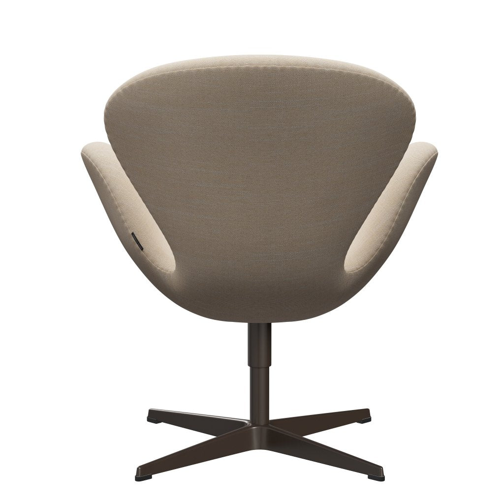 Fritz Hansen Swan Lounge Chair, Brown Bronze/Sunniva Crème/Sand