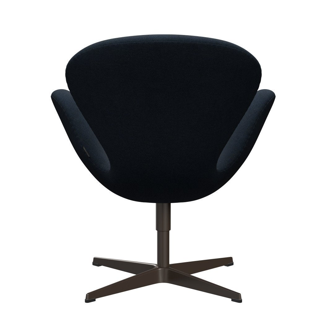 Sedia fritz Hansen Swan Lounge, bronzo marrone/blu scuro da sole