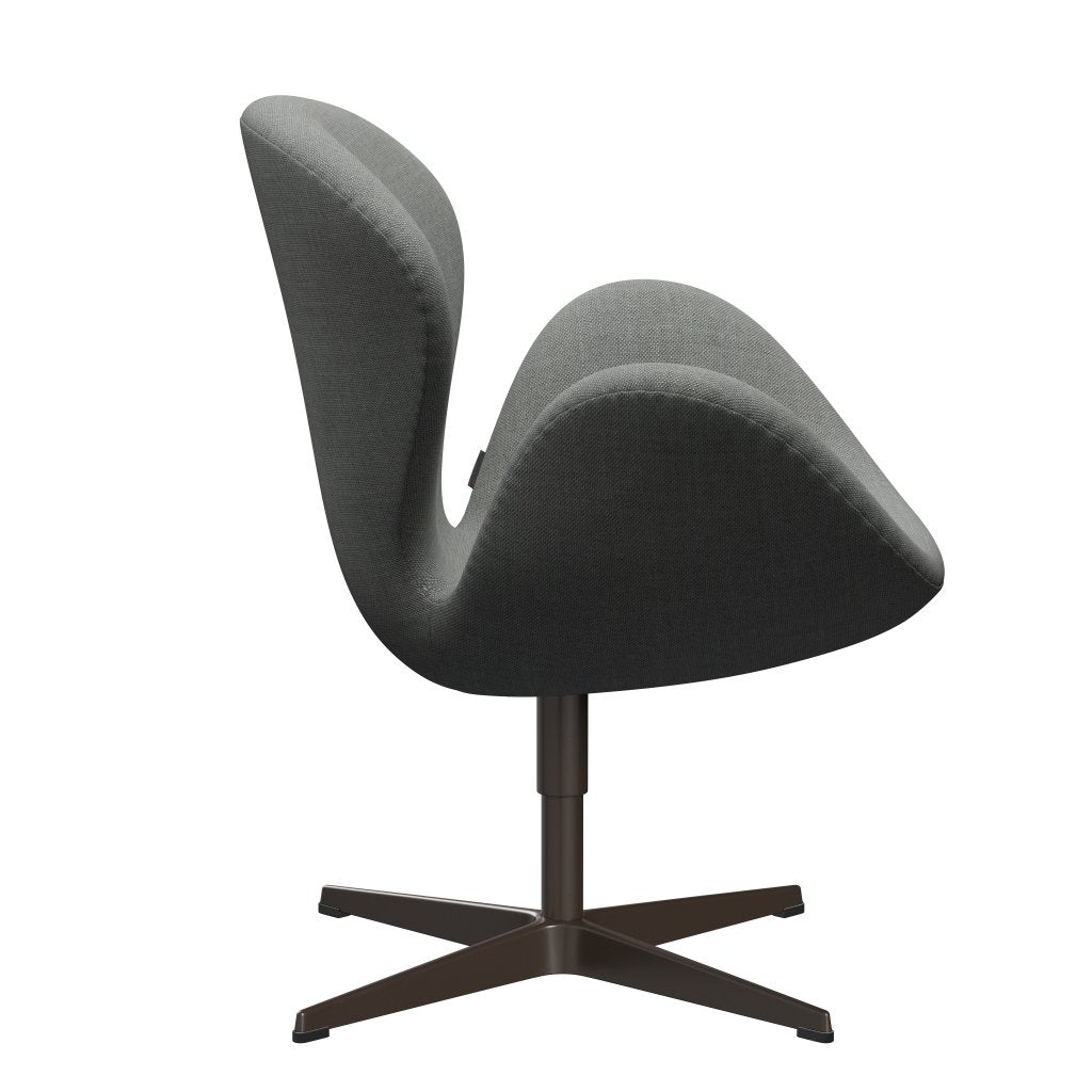 Sedia fritz Hansen Swan Lounge, bronzo marrone/grigio da sole