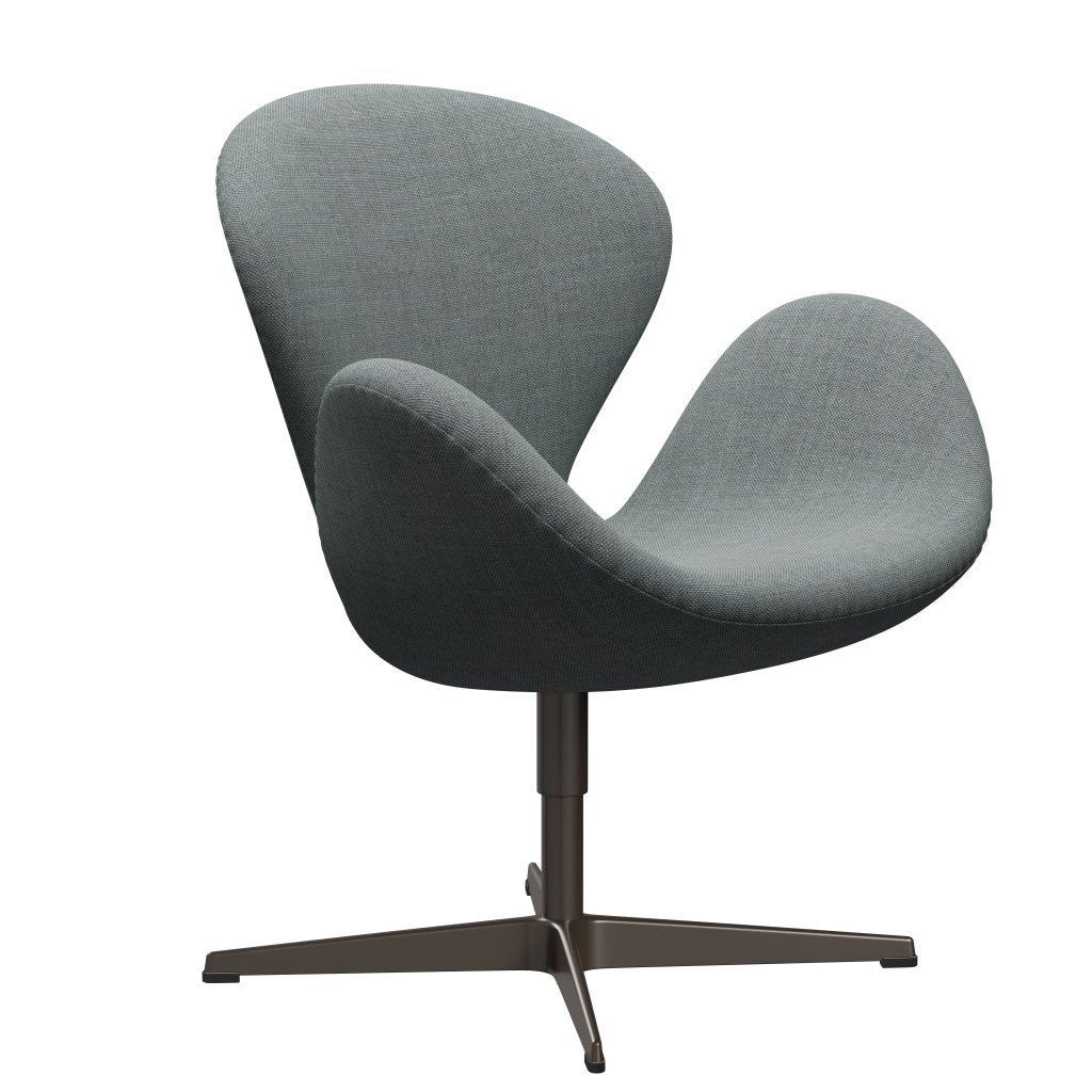 Sedia da salone Fritz Hansen Swan, bronzo marrone/grigio da sole/verde pallido