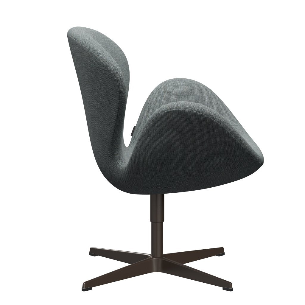 Sedia da salone Fritz Hansen Swan, bronzo marrone/grigio da sole/verde pallido