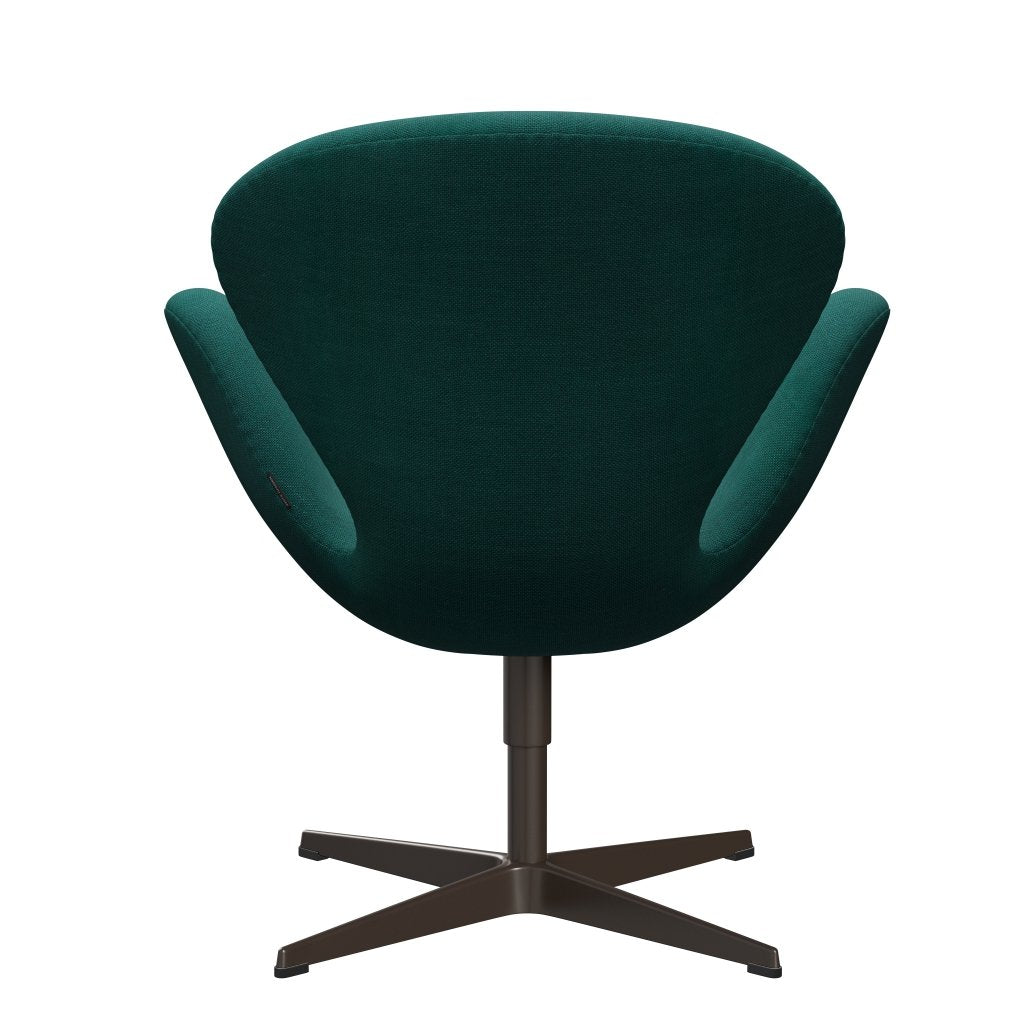 Sedia da salone Fritz Hansen Swan, bronzo marrone/verde sunniva