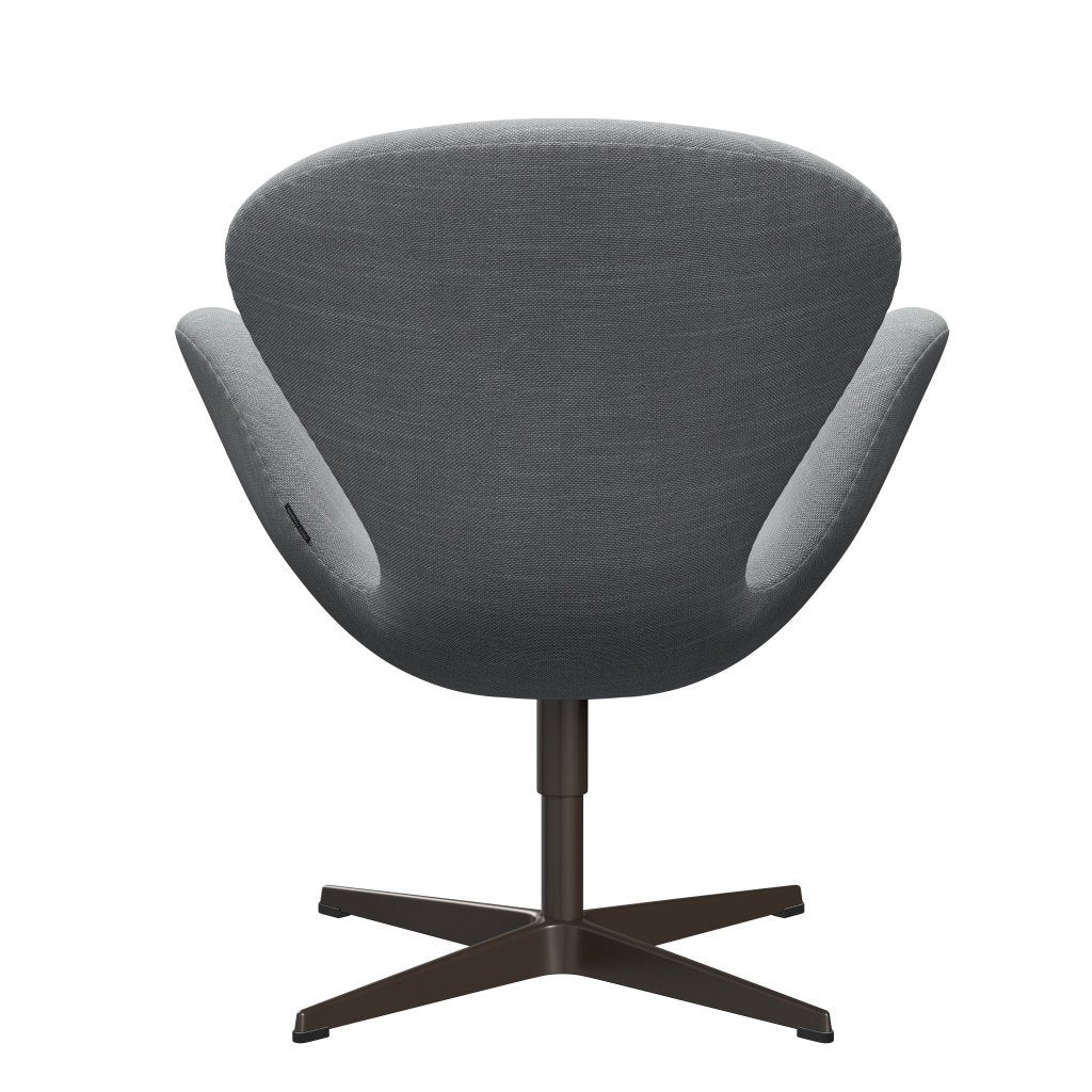 Fritz Hansen Swan Lounge Chair, Brown Bronze/Sunniva Light Grey/Light Blue