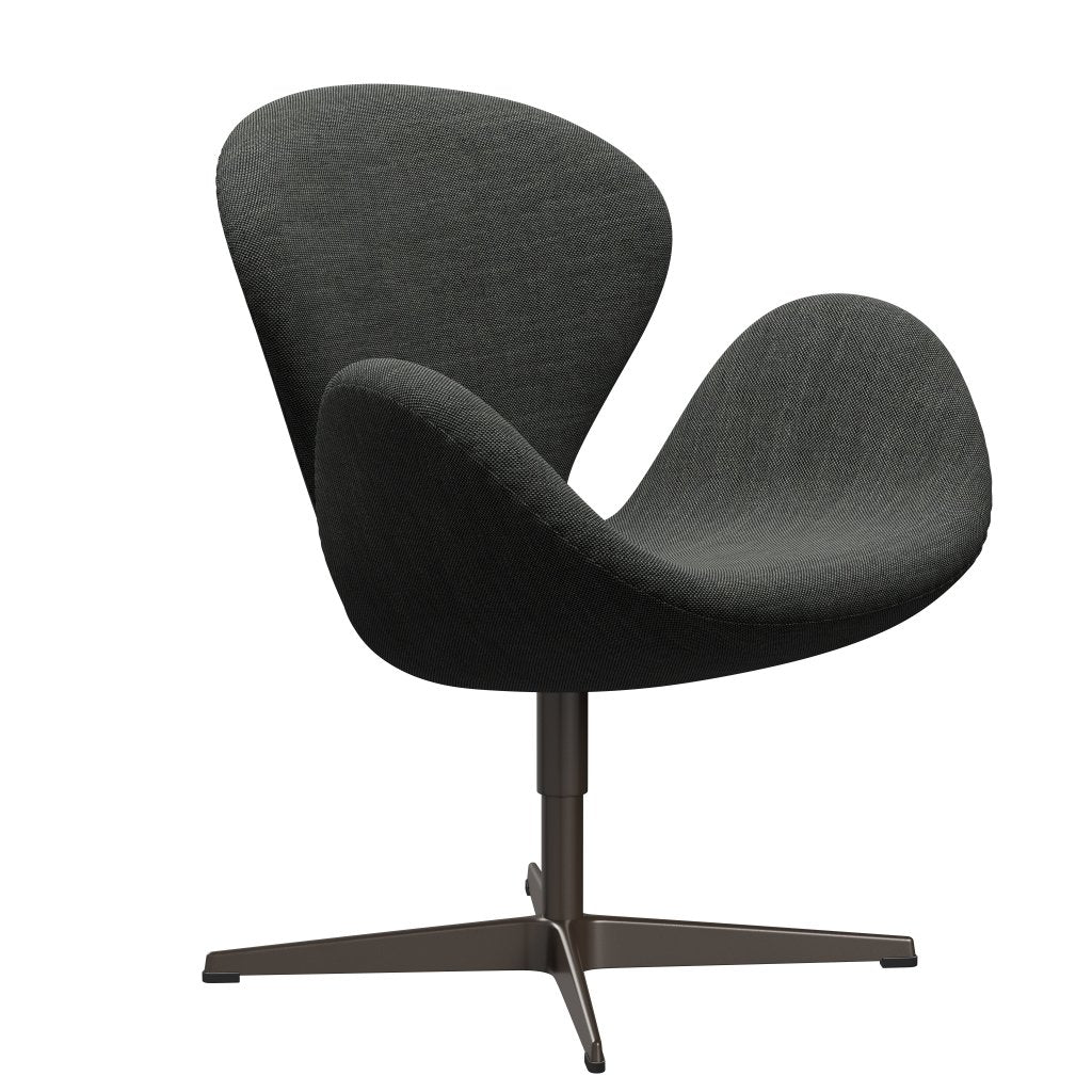 Fritz Hansen Swan Lounge Chair, Brown Bronze/Sunniva ljusgrå/mörkgrå