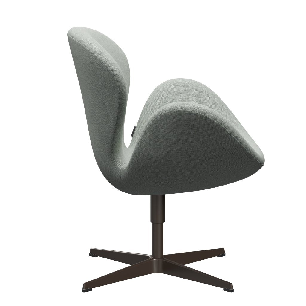 Fritz Hansen Swan Lounge -stoel, bruin brons/sunniva mint groen